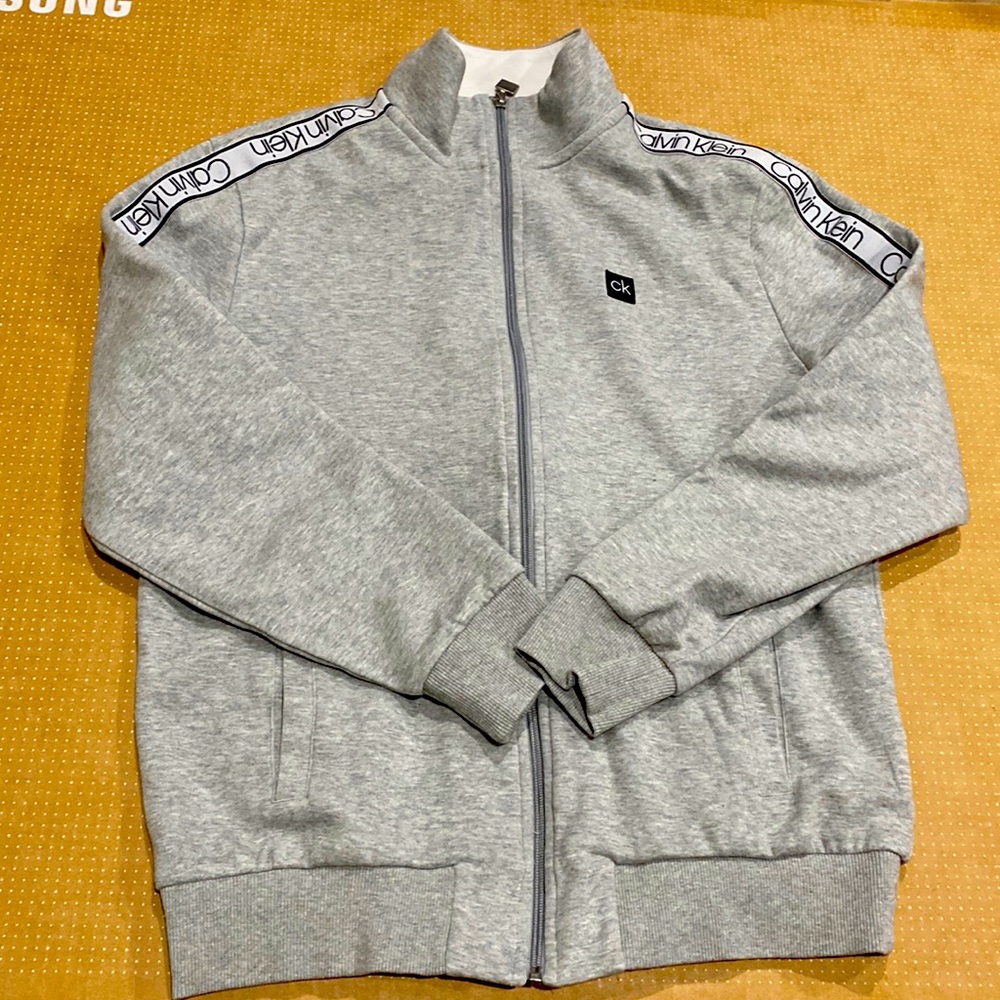 Calvin Klein full zip collared long sleeve.